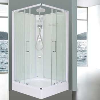Double door square shower cubicle