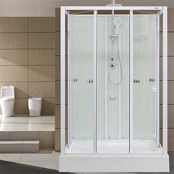 Double sliding door rectangle square shower cubicle