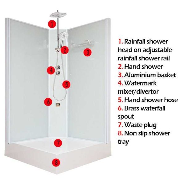 3000 Aqua Series: Modern Square Silicone-Free Shower Cubicle