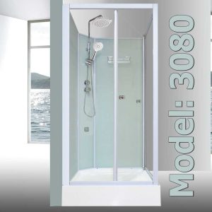 3000 Aqua Series: Modern Square Silicone-Free Shower Cubicle - Image 3