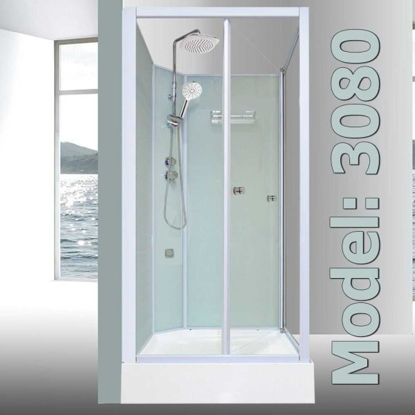 3000 Aqua Series: Modern Square Silicone-Free Shower Cubicle
