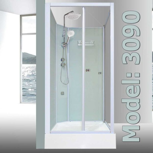 3000 Aqua Series: Modern Square Silicone-Free Shower Cubicle