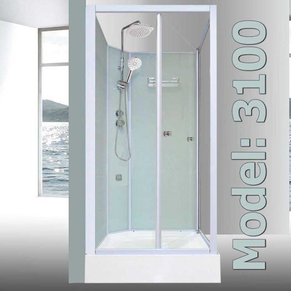 3000 Aqua Series: Modern Square Silicone-Free Shower Cubicle