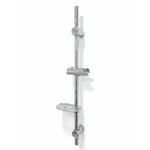 Hand shower rail with adjustable soap dish and hand shower holder bracket