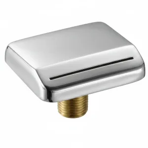 Waterfall shower spout in stainless steel and brass for enclosed shower pods