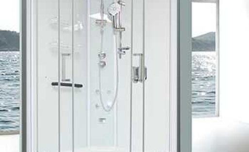Deluxe double sliding door corner square shower cubicle