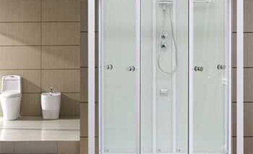 Double sliding door rectangle square shower cubicle